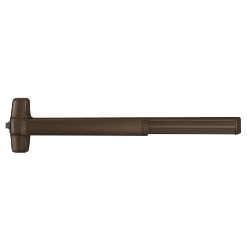 Von Duprin RXQEL99NL 3 313 Grade 1 Rim Exit Bar Wide Stile Pushpad 36 Device Night Latch Function Escutcheon Pull Motorized Latch Retraction Request to Exit Switch Less Dogging Dark Bronze Anodized Aluminum Finish Non-handed