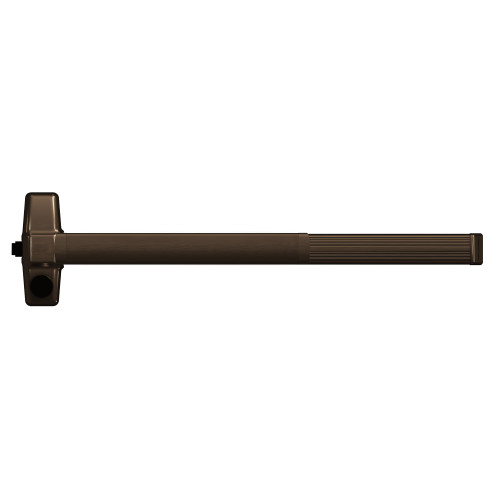 Von Duprin SDEL99EO 3 313 LHR Grade 1 Rim Exit Bar Wide Stile Pushpad 36 Device Exit Only Less Trim Electric Latch Retraction Special Dogging Dark Bronze Anodized Aluminum Finish Non-handed