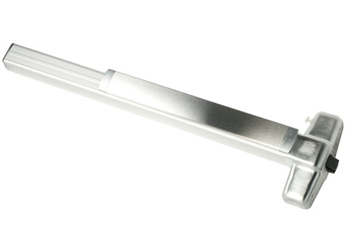 Von Duprin XP99EO-F 3 26D Grade 1 Extra Protection Fire Rated Rim Exit Device Wide Stile Pushpad 36 Exit Only Less Trim Less Dogging Satin Chrome Finish Non-Handed XP99EO-F 3 26D