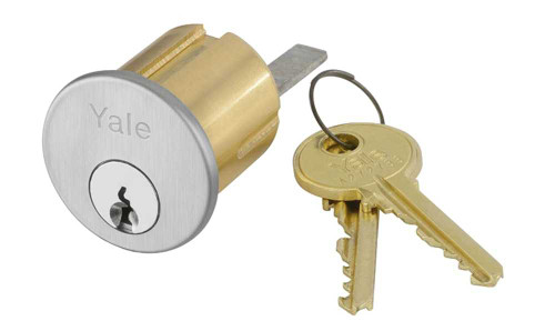 Yale 1109 6 PARA 626 KD Rim Cylinder 6-Pin PARA Keyway Keyed Different Satin Chrome Finish 1109 6 PARA 626 KD
