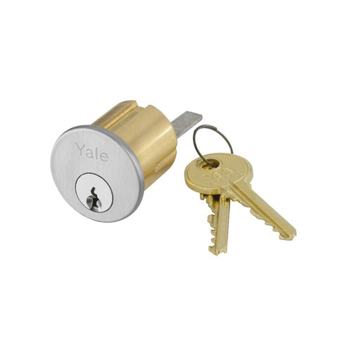 Yale 1109 6 SA 626 0 BITTED Rim Cylinder 6-Pin SA Keyway 0-bitted Satin Chrome 1109 6 SA 626 0 BITTED