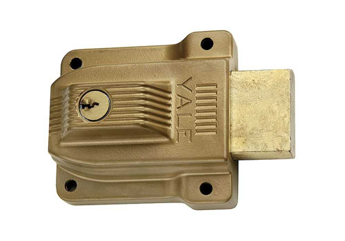 Yale 112 1/4F Double Cylinder Auxiliary Deadbolt w/Flat Strike 112 1/4F