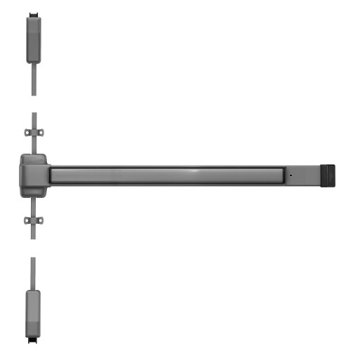 Von Duprin 2227EO 3 689 Grade 1 Surface Vertical Rod Exit Bar 36 Device Fits 84 Door Exit Only Hex Key Dogging Aluminum Painted Finish Field Reversible 2227EO 3 689