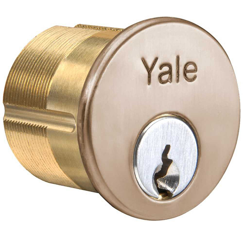Yale 2153 6 GA 112 612 0 BITTED Mortise Cylinder 1-1/2 Yale/Sargent Cam 2160 6-Pin GA Keyway 0-Bitted Satin Bronze 2153 6 GA 112 612 0 BITTED