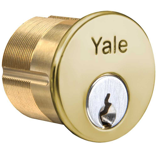 Yale 2153 6 GA 118 605 0 BITTED Mortise Cylinder 1-1/8 Yale/Sargent Cam 2160 6-Pin GA Keyway 0-Bitted Bright Brass 2153 6 GA 118 605 0 BITTED