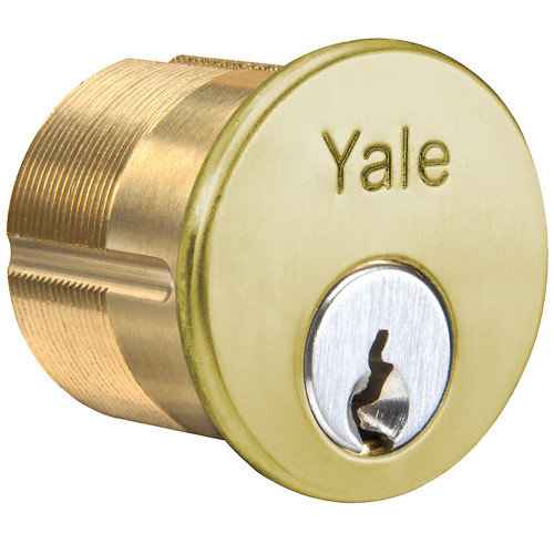 Yale 2153 6 GA 158 606 KD Mortise Cylinder 1-5/8 Yale/Sargent Cam 2160 6-Pin GA Keyway Keyed Different Satin Brass