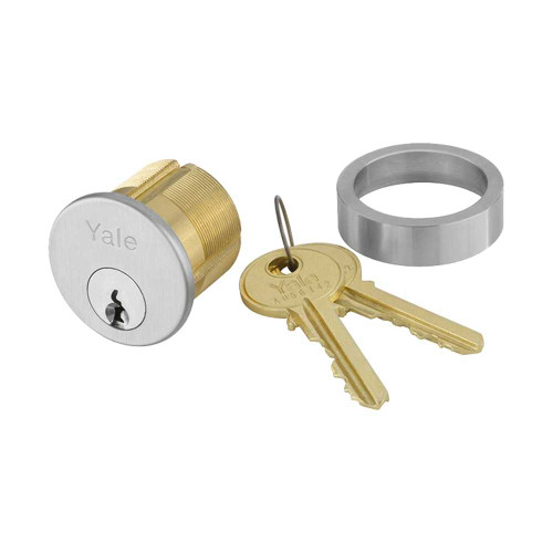 Yale 2153 6 PARA 114 626 KD Mortise Cylinder 1-1/4 Yale/Sargent Cam 2160 6-Pin PARA Keyway Keyed Different Satin Chrome 2153 6 PARA 114 626 KD