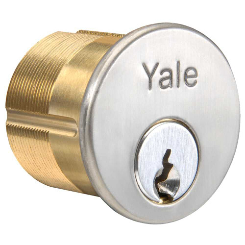 Yale 2153 6 PARA 118 606 KD Mortise Cylinder 1-1/8 Yale/Sargent Cam 2160 6-Pin PARA Keyway Keyed Different Satin Brass 2153 6 PARA 118 606 KD