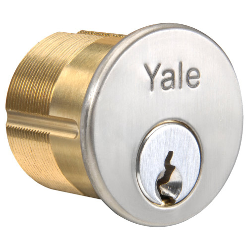 Yale 2153 6 PARA 118 606 KD Mortise Cylinder 1-1/8 Yale/Sargent Cam 2160 6-Pin PARA Keyway Keyed Different Satin Brass
