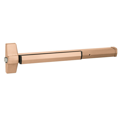 Yale 7100F 36 612 Grade 1 Rim Exit Bar Wide Stile Pushpad 36 Fire-rated Device Less Trim Less Dogging Satin Bronze Clear Coated Finish Non-Handed 7100F 36 612