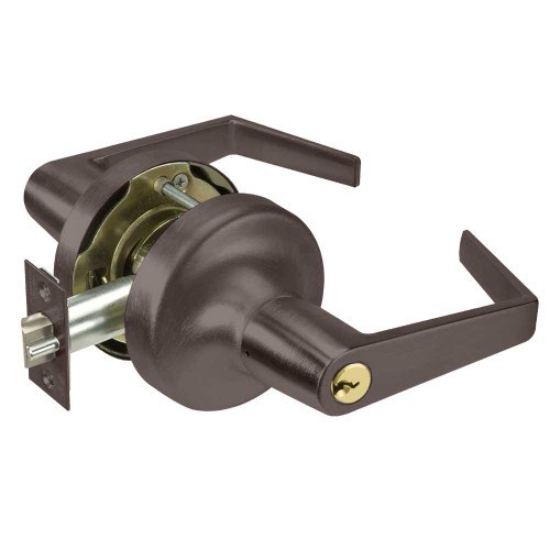 Yale AU5304LN 613E Grade 2 Entry Cylindrical Lock Augusta Lever Conventional Cylinder Dark Oxidized Bronze Finish Non-handed AU5304LN 613E