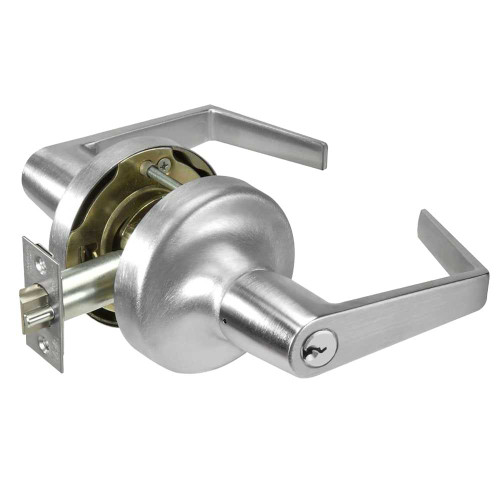 Yale AU5306LN 626 Grade 2 Service Station Cylindrical Lock Augusta Lever Conventional Cylinder Satin Chrome Finish Non-handed AU5306LN 626