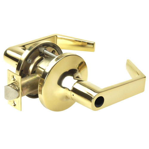 Yale AU5405LN LC 605 Grade 1 Storeroom/Closet Cylindrical Lock Augusta Lever Less Cylinder Bright Brass Finish Non-handed AU5405LN LC 605
