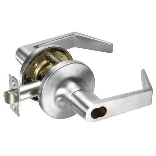 Yale AU5491LN 1210 LC 626 24V REX Fail Secure 24V Electrified Cylindrical Lock AU Lever Design 6-Pin LFIC Less Core REX Satin Chrome