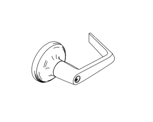 Yale B-AU4790LN 626 24V Fail Safe 24V Electrified Cylindrical Lock AU Lever Design SFIC Prep Less Core Satin Chrome