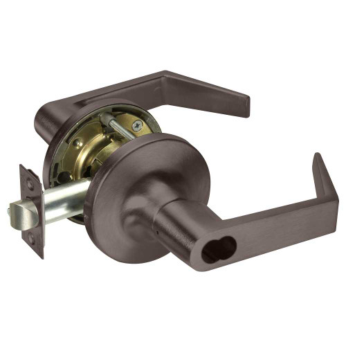 Yale B-AU5405LN 613E Grade 1 Storeroom/Closet Cylindrical Lock Augusta Lever SFIC Less Core Dark Oxidized Bronze Finish Non-handed B-AU5405LN 613E