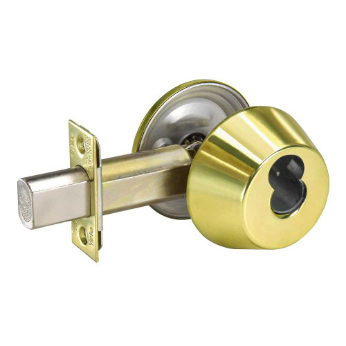 Yale B-D212 606 Single Cylinder Deadbolt Grade 2 SFIC Prep Less Core 2-3/4 Backset 2-1/4 x 1 Face Satin Brass B-D212 606