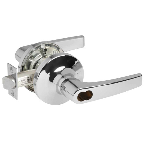 Yale B-MO5405LN 625 Grade 1 Storeroom/Closet Cylindrical Lock Monroe Lever SFIC Less Core Bright Chrome Finish Non-handed B-MO5405LN 625