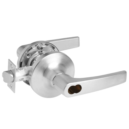 Yale B-MO5491LN REX 626 24V Fail Secure 24V Electrified Cylindrical Lock MO Lever Design SFIC Prep Less Core REX Satin Chrome