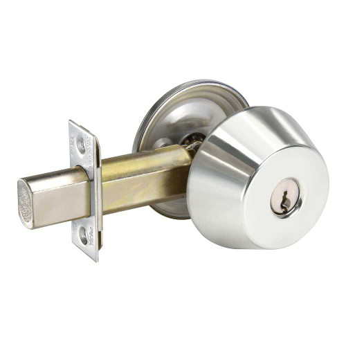 Yale D111 625 Single Cylinder Deadbolt Grade 1 2-3/8 Backset 2-1/4 x 1 Face Bright Chrome D111 625