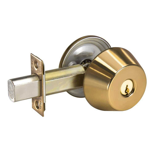 Yale D112 612 x 2807-C Single Cylinder Deadbolt Grade 1 Schlage C Keyway 2-3/4 Backset 2-1/4 x 1 Face Satin Bronze D112 612 x 2807-C