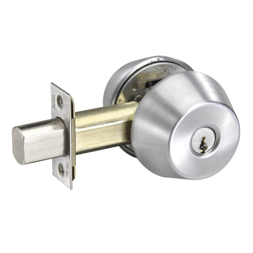 Yale D222 626 x 2808-C Double Cylinder Deadbolt Grade 2 Schlage C Keyway 2-3/4 Backset 2-1/4 x 1 Face Satin Chrome