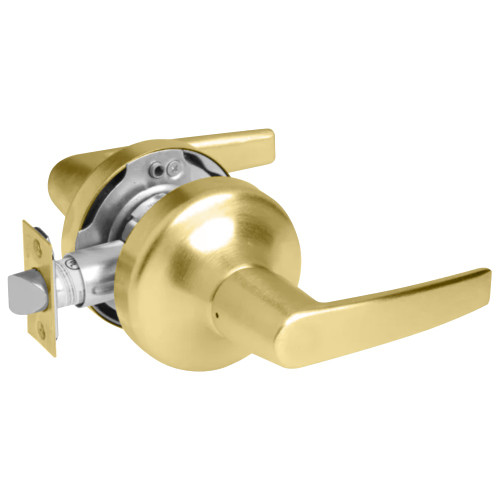 Yale MO5301LN 606 Grade 2 Passage/Closet Latch Cylindrical Lock Monroe Lever Non-Keyed Satin Brass Finish Non-handed