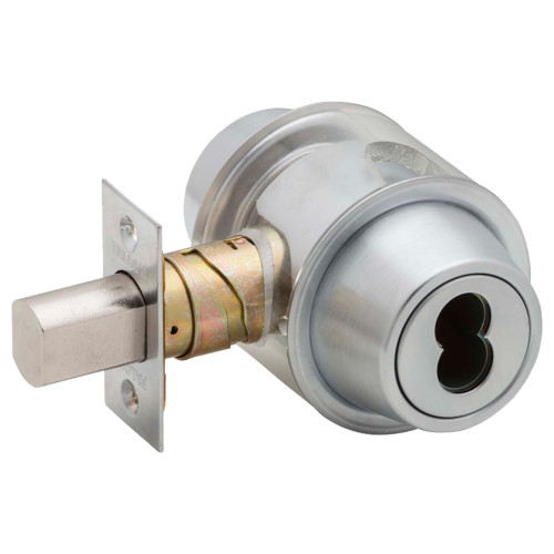 Falcon D131B 626 Double Cylinder Deadbolt SFIC Prep Less Core Satin Chrome