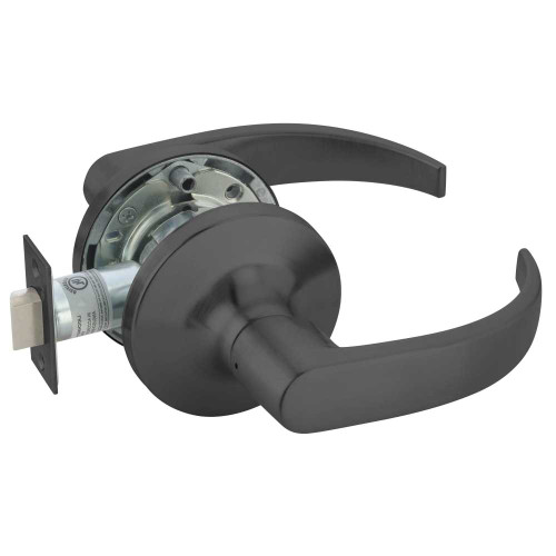 Yale PB5401LN 693 Grade 1 Passage/Closet Latch Cylindrical Lock Pacific Beach Lever Non-Keyed Black Painted Finish Non-handed PB5401LN 693