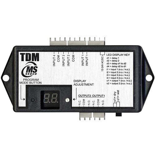 MS Sedco TDM SEDCO Time Delay Module Provides up to 4 Inputs Can be Converted to Sequential Relay Outputs Each Output Adjustable 0-99 Seconds TDM SEDCO