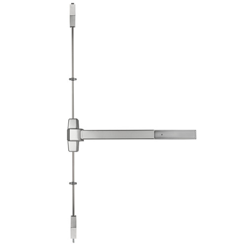 Marks M9900VR/32D Grade 1 Surface Vertical Rod Exit Bar Wide Stile Pushpad 36 Device 84 Door Height Exit Only Hex Dogging Satin Stainless Steel Finish Field Reversible M9900VR/32D