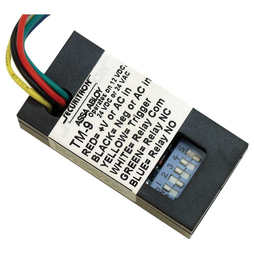 Securitron TM-9 Time Mate Timer Module Door Unlock Timer Adjustable 2-36 Seconds 3AMP SPDT Relay 12/24VDC TM-9