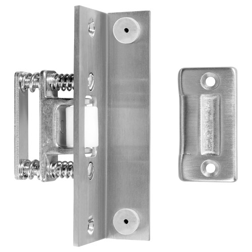Rockwood 593 US26D Roller Latch 1-1/2 by 4-1/2 Latch Face 1-1/8 by 2-1/4 Strike 5/8 Projection Satin Chrome Finish