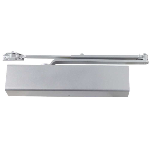Dexter DCM1000-STD-SLIM-RW/PA AL Grade 1 Surface Closer Tri Mount Regular Parallel or Top Jamb Mounted Regular Arm Adjustable Backcheck Slim Cover Size 1 to 6 Aluminum Painted Finish Non-Handed DCM1000-STD-SLIM-RW/PA AL