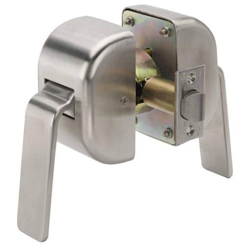 Marks 180PDN/32D Grade 1 Passage Hospital Push/Pull Latch Non-Keyed Push/Pull Paddle 3-7/16 Diameter Rose Satin Stainless Steel Finish Non-Handed 180PDN/32D