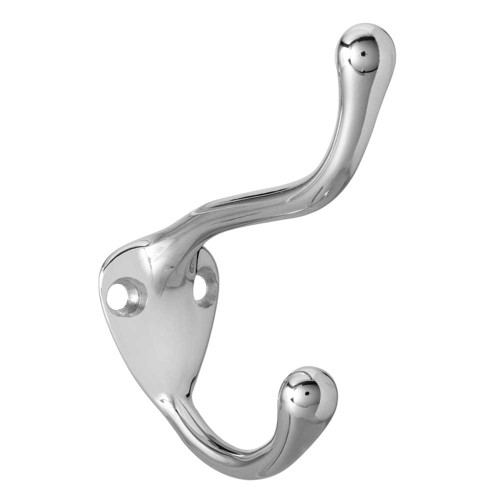 Rockwood 806 US26D Medium Coat Hook 3-1/8 Projection 1-1/16 Wide by 1-1/4 Height Satin Chrome Finish 806 US26D