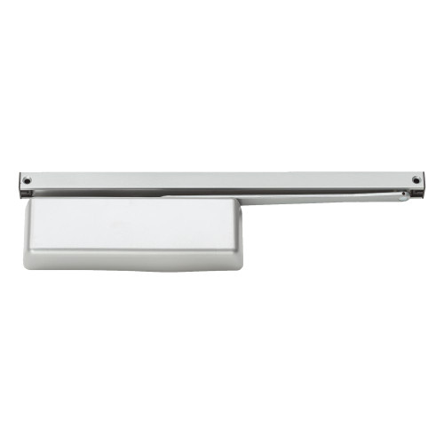 LCN 4040XPT-DE LH 689 Grade 1 Track Arm Surface Closer Double Egress Push or Pull Side Mounting 120 Degree Swing Adjustable Size 1 to 4 Set to 3 Left Handed Aluminum Painted 4040XPT-DE LH 689