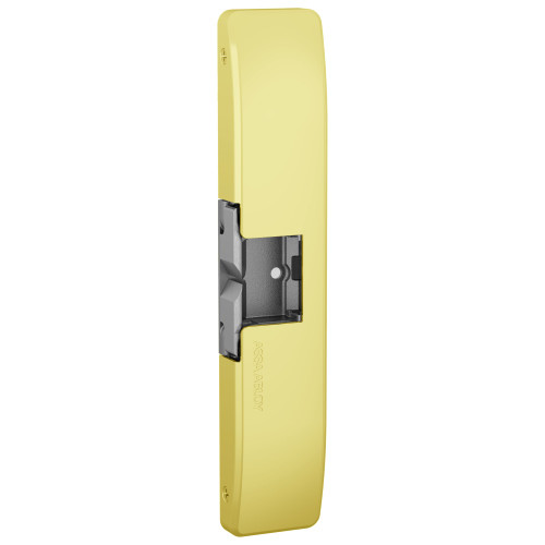 HES 9600-605 Grade 1 Electric Strike Fail Safe/Fail Secure 12/24 VDC Surface Mounted 3/4 Thickness Bright Brass Finish