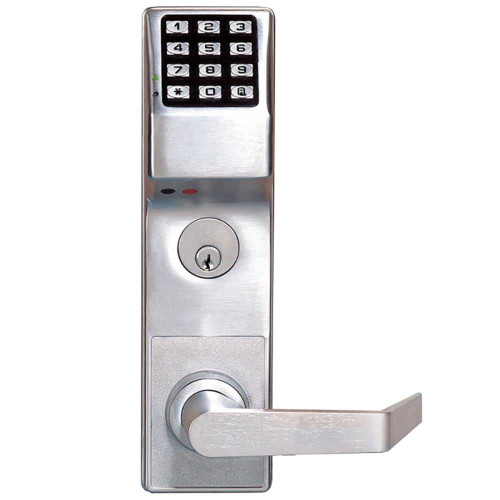 Alarm Lock ETDLS1G/26DV99 Pushbutton Exit Trim 2000 Users 40000 Event Audit Trail Weatherproof Straight Lever for Von Duprin 98/99 PHI 2200 Satin Chrome ETDLS1G/26DV99