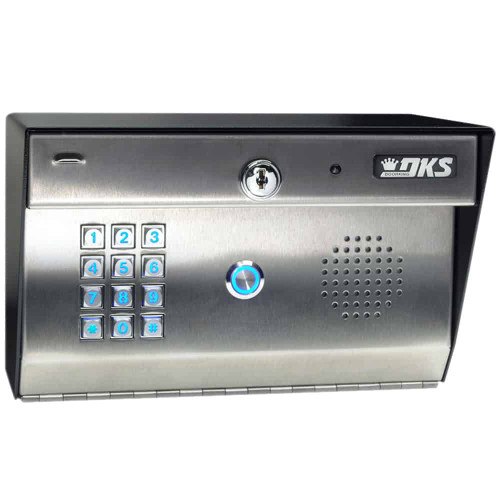 DoorKing 1812-081 1812 CLASSIC Surface Mount Stainless Steel Faceplate Black Housing
