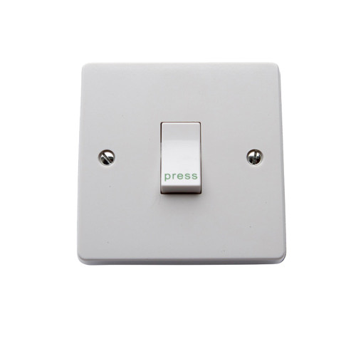 ROFU 1010 ROFU Momentary Rocker Switch White Designed to Mount Under a Desk with Form C Contact