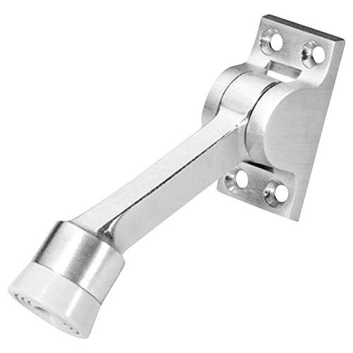 Rockwood 461 US26D Kick Down Door Stop 3-5/8 In Projection 2-1/4 In by 1-1/4 In Base Satin Chrome 461 US26D