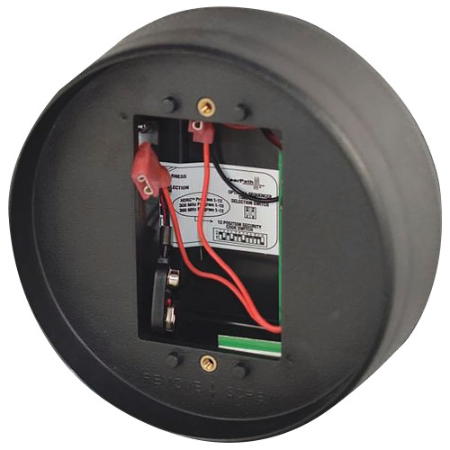 MS Sedco CP/TX-R4 CP/TX Wall Mount Transmitter 4 Round Complete with Transmitter Integrated Signal Enhancing Antennas Wire Harness and 9V Battery Installed in a Surface Mounting Box