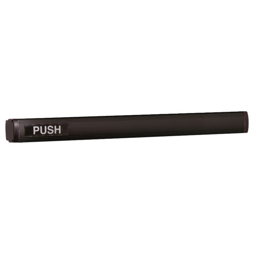 Falcon 1490EO 36IN DC13 Concealed Vertical Rod Touchbar Exit Device 36 In Exit Only Dark Bronze Anodized Aluminum 1490EO 36IN DC13