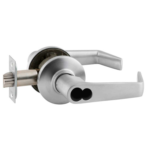 Schlage S51JD SAT 626 Grade 2 Tubular Lock Entrance/Office Function Schlage FSIC Less Core Saturn Lever Satin Chrome Finish Non-Handed S51JD SAT 626