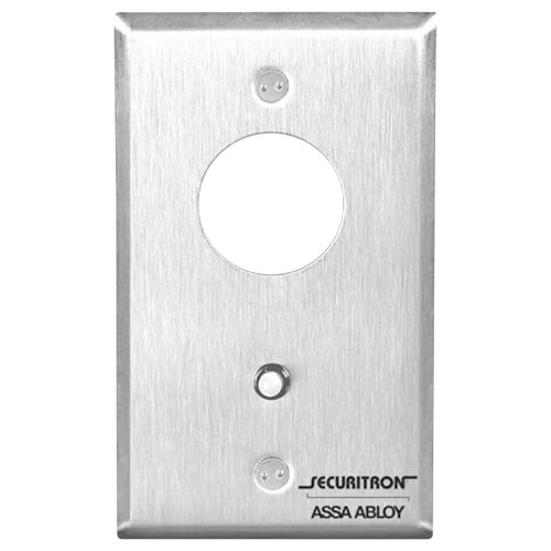 Securitron MK2 Momentary Keyswitch Single Gang DPDT Less Mortise Cylinder Stainless Steel