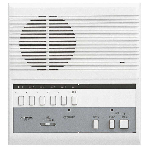 Aiphone LEF-5 5-Call Surface Mt Master W/ Sel Door Release LEF-5