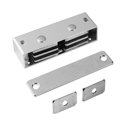 Rockwood 901 ALM Extra Heavy Duty Magnetic Catch 13/16 by 3-1/8 by 1 Body Size Strikes included are 1 7/8 by 3-1/8 and 2 7/8 by 1-1/8 Satin Aluminum Clear Anodized Finish