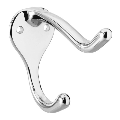 Rockwood 802 US26D Medium Coat Hook 3 Projection 1-3/16 Wide by 1-1/2 Height Satin Chrome Finish
