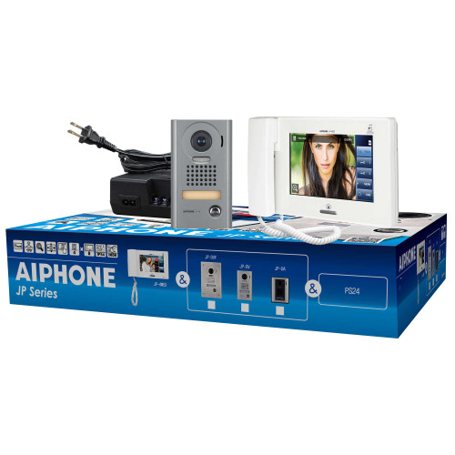 Aiphone JPS-4AEDV 7 Touchscreen Handset/Hands-Free 4 X 8 Color Video Set 